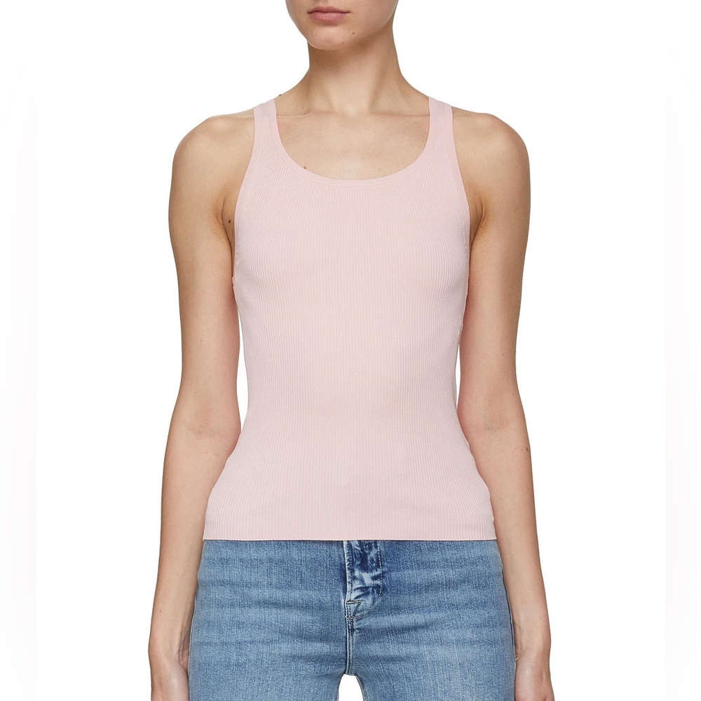 Alice + Olivia Ribbed Pink Tank